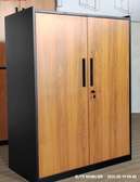 Armoire rangement bois serrure double porte