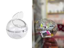 A vendre Bocal rond en plastique transparent pour café