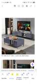 Duo meuble TV 125cm et table basse 100cm gris foncé