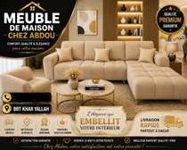 Canapé d'angle premium beige design moderne