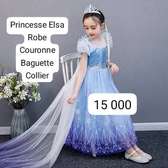 Robe princesse Elsa enfant bleu dégradé avec accessoires