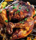 Poulet rôti assaisonné peau croustillante juteux
