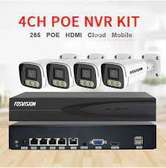 4 Caméras IP (poe) 4 mp + Nvr + disk