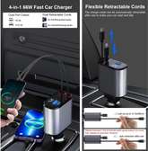 Chargeur de voiture rétractable 4 en 1, Charge rapide 66W
