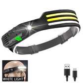 Akko Star - Lampe frontale LED à capteur, Batterie lithium