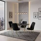 TABLE A MANGER 4PLACES 160X70X75 NOIR DORE 3002020