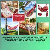 GRANDS HAMACS COTON - 1 OU 2 PERSONNES - 250  X  170