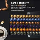 Rangement capsules avec Tiroir et plateau en verre