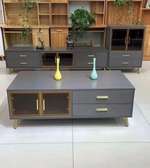 Table TV + table basse et Bibliothèque