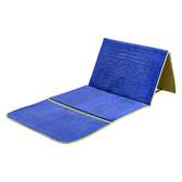 Tapis de prière pliable épais gris clair avec dossier