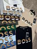 Boss t-shirt coton logo homme multi-couleurs