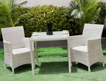 TABLE BAR JARDIN TÊTE À TÊTE EN ROTIN