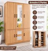 Armoire 6 Portes avec Miroir