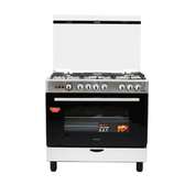 Cuisinière gaz Tecno 5 brûleurs noir inox