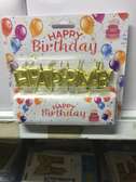 Bougies de gâteau d'anniversaire uniques  lettre