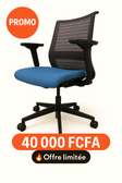 Chaise bureau ergonomique bleu dossier maille réglable