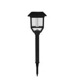 Cinq lampes solaires de jardin 15 lumens sur piquet