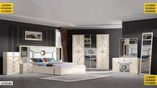 CHAMBRE À COUCHER ARMOIRE 6BATTANTS 6PIECES BEIGE