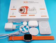 COMBINATION X8 MOBILE PHONE ACCESSORIES + SMART WATCH 8IN1