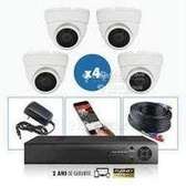 4 caméras 2mp + Dvr + disk