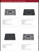 Cuisinière Plaque cuisson gaz 5 feux 75x45 cm
