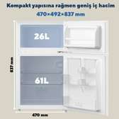 REFRIGERATEUR 87LITRES KUMTEL 2PORTES BLANC HTMF-90EW