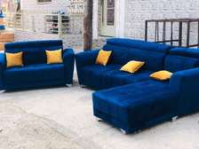 Salons 7 place angle velours et dins
