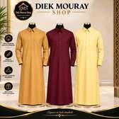 Qamis Col chemise manches poignets avec pantalon