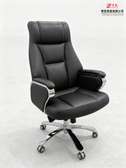Fauteuil bureau cuir noir ergonomique