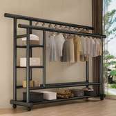 Étagère Étendoir Double Barre – Grande Capacité & Mobile
