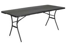 Table pliante LIFETIME noir 6places