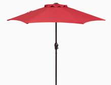 Parasol rouge de jardin/terrasse avec manivelle