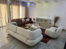 Ensemble canapés 3 places beige et marron design moderne