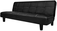 Canapé clic-clac noir similicuir design moderne