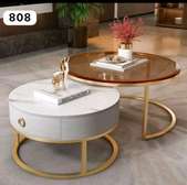 Table basse 2 pièces avec tiroir