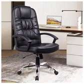 Fauteuil bureau cuir noir ergonomique réglable