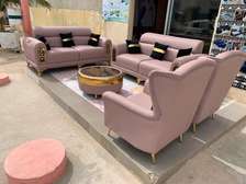 Salon En Cuir Rose 7 Places
