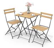 🌿 Ensemble Mobilier Extérieur Pliable en Bois 🌿