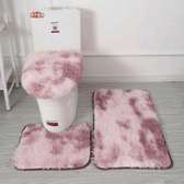 Tapis de bain toilette 3 pièces