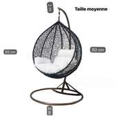 Fauteuil Suspendu "Œuf" en Rotin – Style Boho-Chic