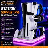 Dobe station recharge PS5 ventilée blanc multi-fonction