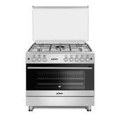 Cuisinière Astech gaz 5 brûleurs inox argenté