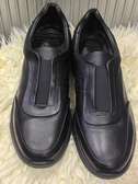Chaussures cuir noir confort bande élastique