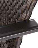 Set de six fauteuils de jardin en rotin synthétique