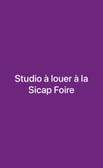 Studio à louer à la Sicap Foire
