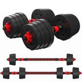 Haltères 40kg Musculation Réglable avec Barre d'extension