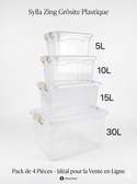 4 Boîtes de Rangement Transparentes