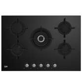 PLAQUE 5FEUX ENCASTRABLE BEKO 90X60 A GAZ NOIR