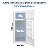 REFRIGERATEUR 204LITRES KUMTEL 2PORTES BLANC HTMF-210