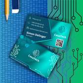 Cartes de visite modernes avec QR code intégré